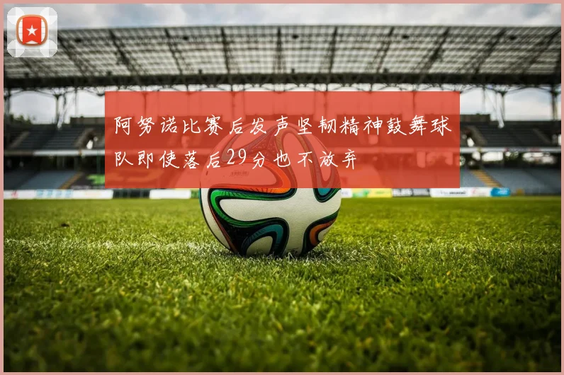 阿努诺比赛后发声坚韧精神鼓舞球队即使落后29分也不放弃